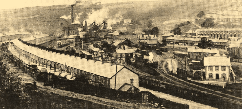 View of Senghenydd with Station Terrace in foreground